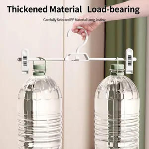 Durable white plastic pants hanger with adjustable clips for closet organization