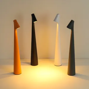 Minimalist Rechargeable LED Desk Lamp Aluminum Acrylic Portable Touch Dimming Night Light For Bedroom Living Room Table Decor