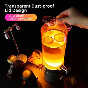 Torre de cerveza LED dispensador de bebidas con grifo y tapa transparente para bar y KTV.