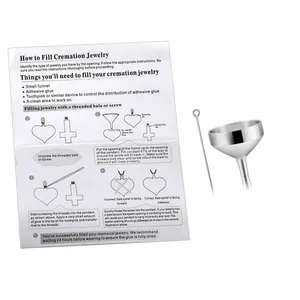 Kit d'entonnoir et d'aiguille en acier inoxydable pour remplir les bijoux de crémation