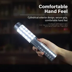 Handheld LED rechargeable glowing baton for bar and party atmosphere enhancement