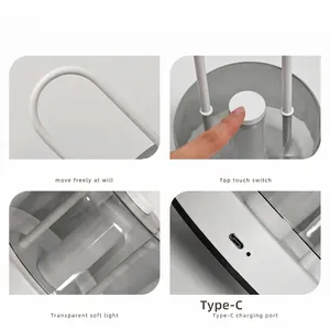 Portable rechargeable touch candle lantern with stepless dimming for home and camping