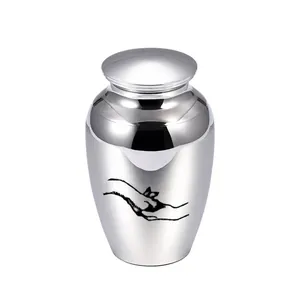 Mini Urne Cinéraire En Acier Inoxydable Pour Cendres Humaines Animales Petit Pot Commémoratif Avec Motif Patte Et Chat Ange Support De Cendres Étanche