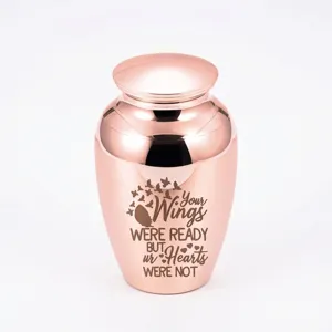 Stainless Steel Memorial Urn For Human Ashes Pet Cremation Keepsake Jar Engraved Birds Heart Mirror Polished Ashes Casket Container