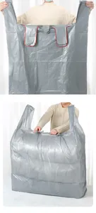 Large heavy duty grey plastic moving bag for quilts and clothes storage solution