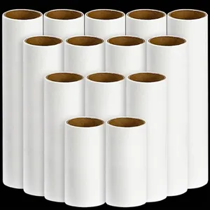 Bulk pack of 10 white sticky lint roller refill rolls for clothing hair removal