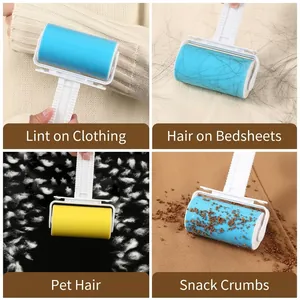 Washable lint roller for pet hair and debris on clothes and bedsheets