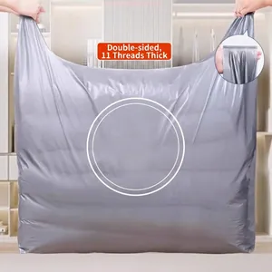 Extra Large Heavy Duty Moving Packing Bag Thickened PE Plastic Storage Bag With Reinforced Handles For Quilt Clothes Storage