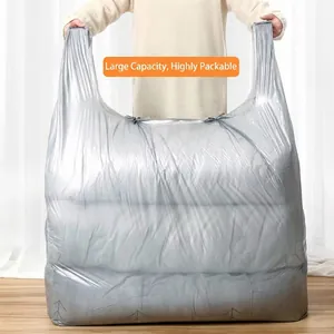 Large heavy-duty plastic moving bag for bedding and clothes storage