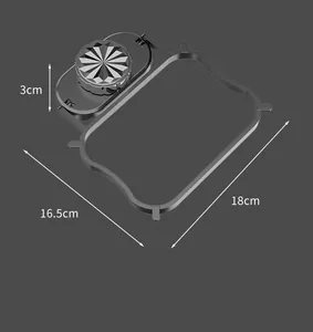 Detailed size specifications for the suction cup kitchen sink filter rack frame