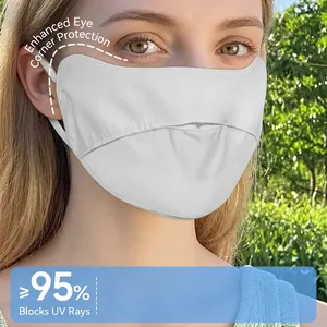 Maschera protettiva solare in seta di ghiaccio per donna con schermatura UPF 50+