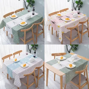 Nordic style waterproof and oil-proof PVC tablecloth with various minimalist patterns