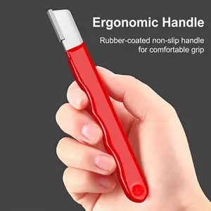 Aiguiseur de couteaux portable professionnel à manche rouge pour outils de jardinage
