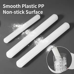 Juego profesional de 3 rodillos de cocina de plástico PP blanco antiadherente