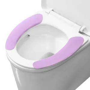 Universal purple adhesive waterproof toilet seat pads for comfortable household use