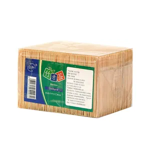 Pack de 3000 cure-dents jetables en bambou à double pointe dans une boîte