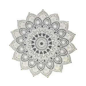 Vintage French style embroidered floral lace placemat for elegant home table decoration