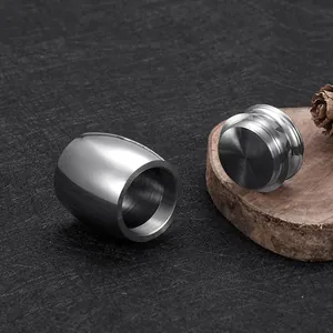Polished stainless steel pet cremation urn for cats shown with open lid