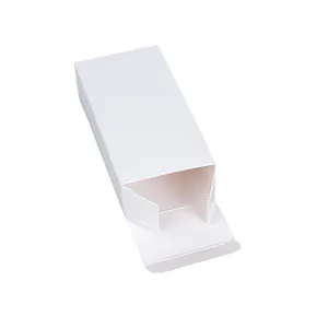 Minimalist white rectangular paper packaging box for small memorial gifts or jewelry