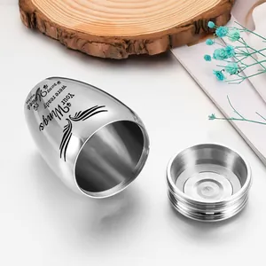 Elegant stainless steel pet cremation urn with angel wings and memorial heart engraving