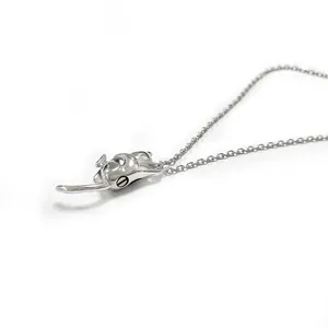3D-Katzenurne-Halskette für Haustierasche Gedenkschmuck aus Sterlingsilber für Frauen