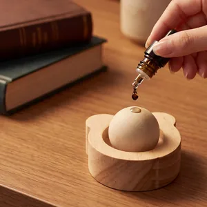 Difusor de Aceites Esenciales de Madera de Pino Natural Bloque de Madera de Aromaterapia Difusor de Fragancias Ecológico para Hogar Armario Baño