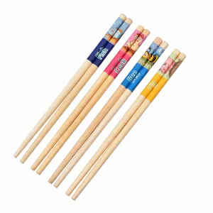 18cm cute cartoon bamboo chopsticks for toddlers training featuring colorful animal prints