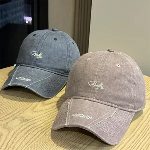 Gorras de béisbol vintage lavadas con bordado de letras 'Really' para uso exterior