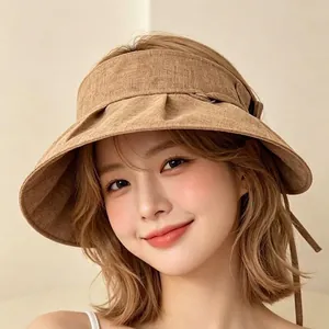 Women Large Brim Foldable Sun Visor Hat Nylon UV Protection Summer Outdoor Beach Portable Travel Sunscreen Sun Hat