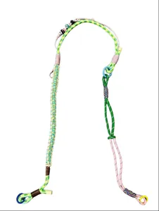 Multicolor braided crossbody phone lanyard with decorative letter beads