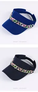 Primo piano di un parasole elegante con catena decorativa colorata e dettagli in strass