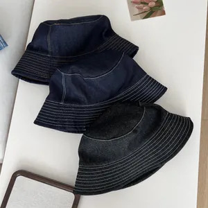 Sombreros de pescador de mezclilla vintage para mujer en tres tonos para sol.