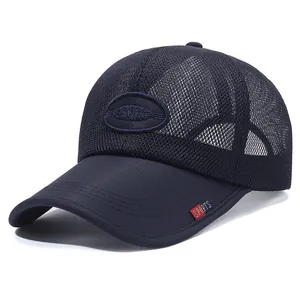 Cappello baseball uomo in mesh blu navy, berretto sportivo estivo traspirante