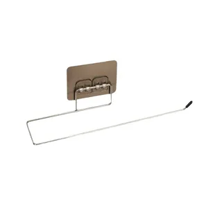 Soporte de pared de acero inoxidable para paños de cocina y toallas sin taladro