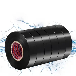 Schwarzes PVC Elektroisolierband flammhemmend für 600V Hochspannung wasserdicht
