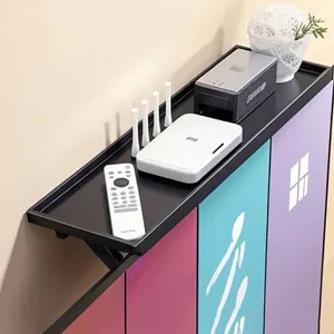 Adjustable Monitor Top Shelf ABS Plastic No-Punch TV Set-Top Box Storage Rack Router Remote Control Bracket Desk Organizer