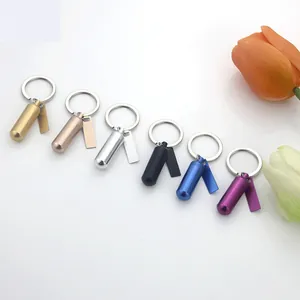 Elegant stainless steel cylindrical memorial urn keychain in six vibrant colors