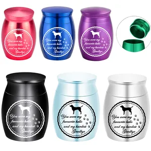 Urna Conmemorativa para Mascotas de Aleación de Aluminio Joyero para Cenizas Perro Gato Urna Pequeña Impermeable