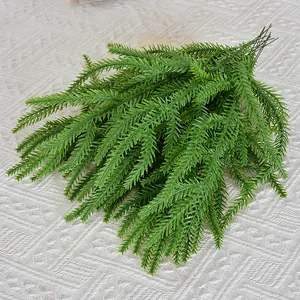 Realistic artificial Norfolk pine branches bundle for DIY Christmas greenery home decor