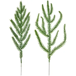Realistic soft touch artificial Norfolk pine needles branches for Christmas floral decor
