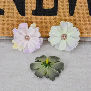 Handmade artificial chrysanthemum daisy flower heads for DIY hair accessories