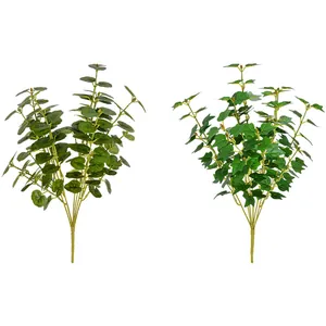 Set van twee realistische kunstmatige groene bladerbundels voor huis- en bruiloftsdecor
