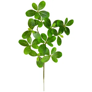 Lifelike artificial Japanese Bellflower branch with green leaves for home decoration