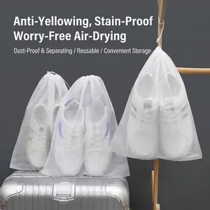 Vliesstoff Staubdichter Schuhbezug Kordelzug Schuhaufbewahrungstasche Reise Schuhe Schutz Anti Vergilbung Organizer