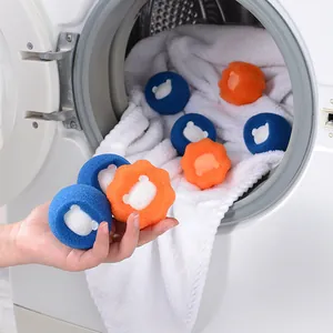 Reusable Panda Shape Laundry Ball Sponge Anti-tangling Hair Catcher Washing Machine Cleaning Ball Home Laundry Supplies Accessories