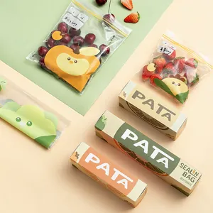 Thickened airtight food preservation bags with cute cartoon patterns and double seal