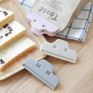 Japanese style plastic food sealing clips for snack bags and toast in mixed colors