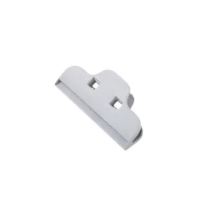 Minimalist gray plastic snack bag sealer clip for kitchen food storage and organization