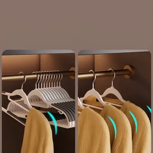 Cintres en plastique antidérapants sans trace avec protection des épaules pour armoire