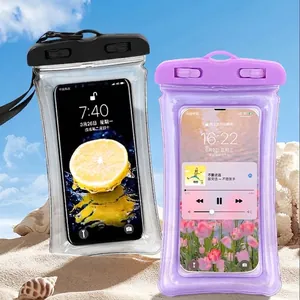 Universal floating airbag waterproof phone pouch for underwater swimming and diving